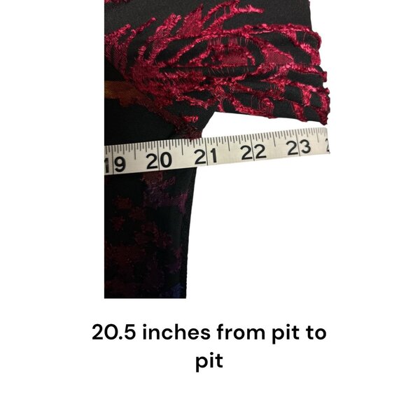 Colorful Abstract Print Long Sleeve Tunic Top By Calessa Medium 70% Rayon 25% Po - Picture 8 of 9